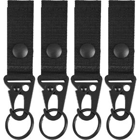 Azarxis Tactical Molle Key Ring Chain Gear Clip Key Keeper Keychain Nylon Belt Key Holder Carabiners Hanger Buckle Hook in Kuwait