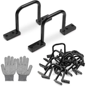 2" Aluminum Cable Management D Ring 12 Pack Cable Organizer Black | Aluminum Alloy | Gloves included | Easy Screw-Mount | Tangle Free Solutions for Home & Office in Saudi Arabia