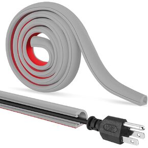 Self-Adhesive Cable Hider Flexible Wire Cover Cable Raceway, Gray, 157inch | Wall Mount TV, Home Audio, Network, Power, Phone Line Management in Saudi Arabia