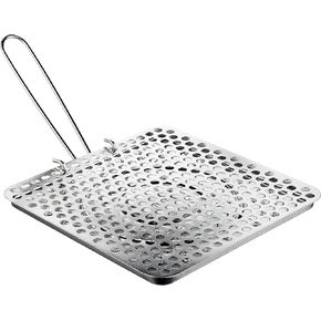 Ibili Foldable Tin Plate Stovetop Bread Toaster – Ideal for Home and Camping Use – for Gas Flames and Campfires – Compact and Portable Design – Made in Spain – 7.8 x 7.8 Inches in Saudi Arabia