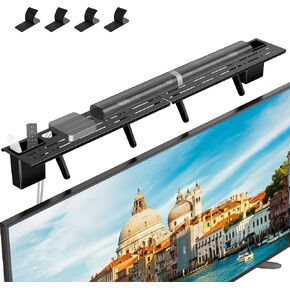 Universal Soundbar Mount TV Top Shelf Steel Frame | No Drilling Required Space-Saving Fits Most Soundbars Up to 15 lbs Compatible with Samsung, Sony, LG, Bose in Saudi Arabia