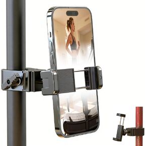 Phone Holder for Spin Bike 360° Rotatable Handlebar Phone Mount Exercise Bike, Treadmill, Stroller, Handlebar, Shopping Cart, Golf Cart,Microphone Stand Compatible with 4.7-7" Phone in Kuwait