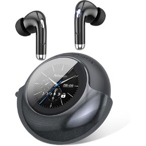 TRAUSI Wireless Earbuds with Smart Touch Screen & 180° Rotating Case – Bluetooth 5.4 Headphones, Noise Cancelling Ear Buds, Stress Relief Design Earphones in Saudi Arabia