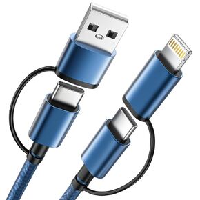 كابل USB إلى USB C (5 حزم، 3/3/6/6/10FT)، كابل USB A إلى النوع C، سلك نقل مزامنة مجدول من النايلون للشحن السريع، شاحن USB C للهاتف 16/15/iPad، وGalaxy S/Note/A، وPixel والمزيد | كابل نقل بيانات USB A إلى النوع C، بسرعة 480 ميجابت في الثانية، سلك شاحن متين in Saudi Arabia