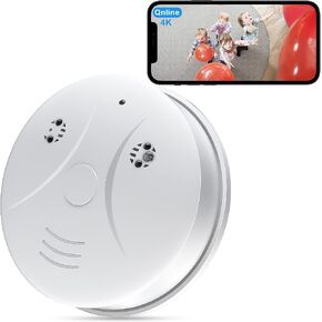 HD 1080P Hidden Camera Smoke Detector WiFi Cameras Wireless Small Spy Nanny Cam with Motion Detection, Surveillance Indoor Camera for Home Security No Audio in Saudi Arabia