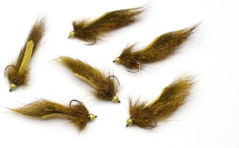 Moonlit Fly Fishing - Micro Sour Apple Leech Flies, Size 14, 12-Pack | Compact micro-leech profile with a 3mm tungsten bead to target fish in deep lanes with a subtle drift in Saudi Arabia