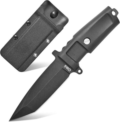 GTK34 Fixed Blade Knife AUS-8 Steel Blade Full Tang Nylon Fiberglass Handle Compact EDC Tool Fixed Knifes for Outdoor Camping Adventure Survival in Kuwait