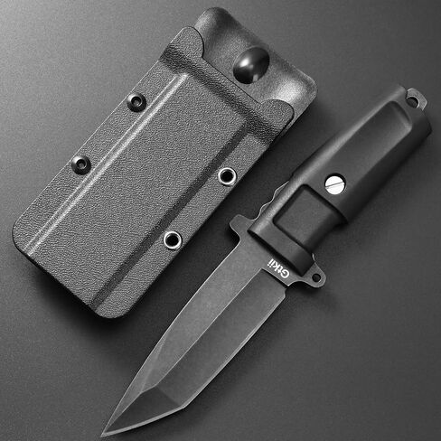 GTK34 Fixed Blade Knife AUS-8 Steel Blade Full Tang Nylon Fiberglass Handle Compact EDC Tool Fixed Knifes for Outdoor Camping Adventure Survival in Kuwait