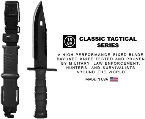 Ontario Knife Company, M9 Bayonet and Scabbard, Black , Overall Length: 12.25" in Saudi Arabia