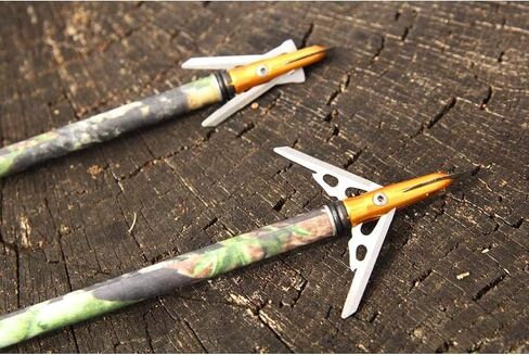 Rage Crossbow X, 2-Blade Archery Arrow Broadhead, 100 or 125 Grain with Shock Collar Technology (3-Pack) in Saudi Arabia
