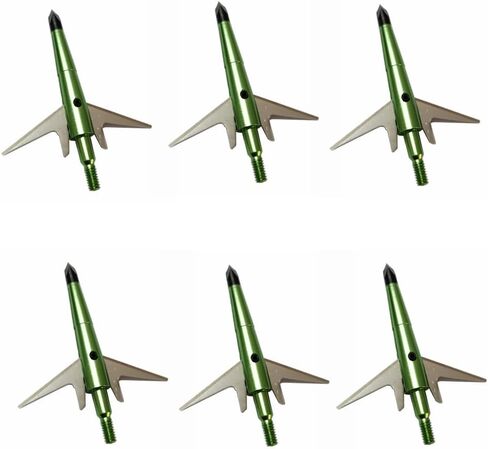 6PK Archery Hunting Broadheads,100 Grain, Stainlee Steel Expandable Blade 2 Inch Cut, Hunting Heads Arrow Tips Compatible Crossbow& Compound Bow in Saudi Arabia