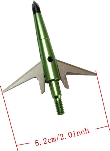 6PK Archery Hunting Broadheads,100 Grain, Stainlee Steel Expandable Blade 2 Inch Cut, Hunting Heads Arrow Tips Compatible Crossbow& Compound Bow in Saudi Arabia