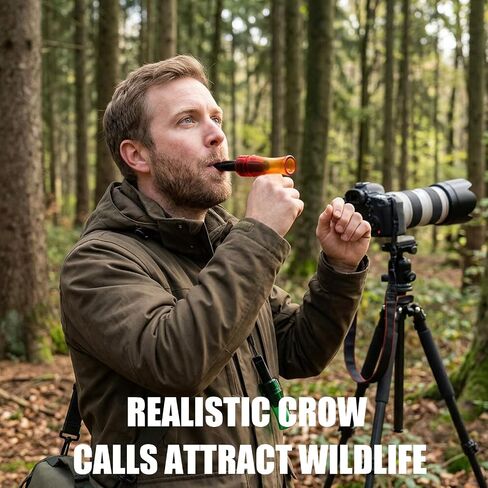 2PCS Crow Caller to Attract Crows, Professional Crow Caller Whistle for Hunting and Birdwatching, Realistic Crow Call with Durable PP Material for Outdoor Wildlife Observation and Survival Training in Saudi Arabia