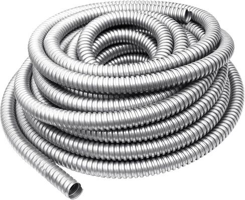 3/4 Inch x 50 Ft Flexible Reduced Wall Electrical Conduit, Galvanized Steel Metal Flexible Conduit for Electrical Wiring, Outdoor Cable Management and Greenfield Application in Saudi Arabia