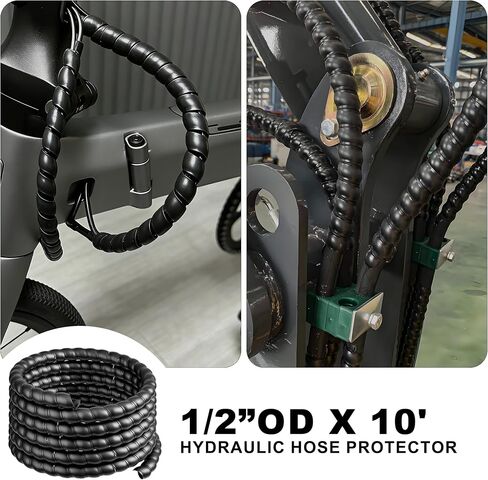 Hydraulic Hose Protector, 1/2" OD x 10' Length Spiral Wrap in Saudi Arabia