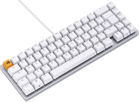Glorious Gaming GMMK 2 Compact (65%) - لوحة مفاتيح ميكانيكية للألعاب، إطار من الألومنيوم، قابل للتخصيص، أغطية Doubleshot، مفاتيح Fox، لكل مفتاح RGB، Full NKRO، تخطيط QWERTY باللغة الإنجليزية في المملكة المتحدة - أبيض in Kuwait