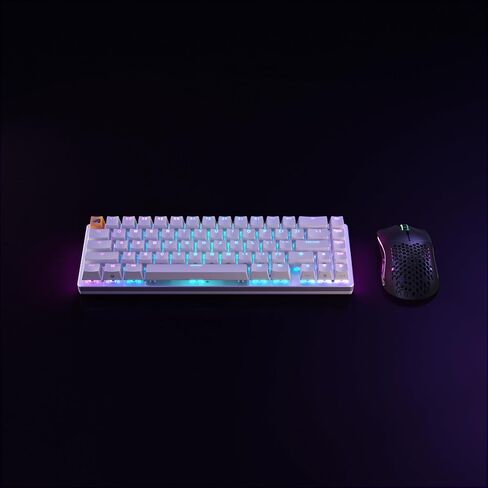 Glorious Gaming GMMK 2 Compact (65%) - لوحة مفاتيح ميكانيكية للألعاب، إطار من الألومنيوم، قابل للتخصيص، أغطية Doubleshot، مفاتيح Fox، لكل مفتاح RGB، Full NKRO، تخطيط QWERTY باللغة الإنجليزية في المملكة المتحدة - أبيض in Kuwait