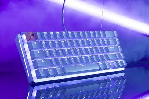 Glorious Gaming GMMK 2 Compact (65%) - لوحة مفاتيح ميكانيكية للألعاب، إطار من الألومنيوم، قابل للتخصيص، أغطية Doubleshot، مفاتيح Fox، لكل مفتاح RGB، Full NKRO، تخطيط QWERTY باللغة الإنجليزية في المملكة المتحدة - أبيض in Kuwait