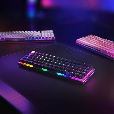 Glorious Gaming GMMK 2 Compact (65%) - لوحة مفاتيح ميكانيكية للألعاب، إطار من الألومنيوم، قابل للتخصيص، أغطية Doubleshot، مفاتيح Fox، لكل مفتاح RGB، Full NKRO، تخطيط QWERTY باللغة الإنجليزية في المملكة المتحدة - أبيض in Kuwait