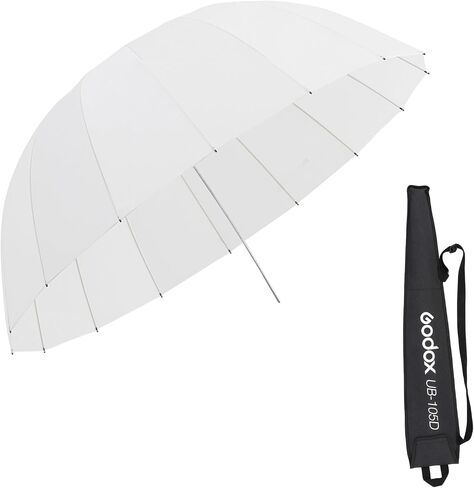 Godox UB-85D 33.5in/85cm Parabolic Translucent Umbrella White | Shoot Through Photography Umbrella with Carry Bag Portable for Vedio Studio Shooting Speedlite in Kuwait