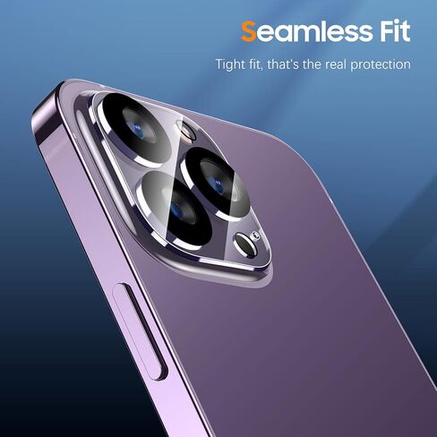 UniqueMe 3 Pack for iPhone 14 Pro Max/14 Pro Camera Lens Protector-Clear | Tempered Glass, Case Friendly, Scratch-Resistant, Night Shooting Mode in Saudi Arabia