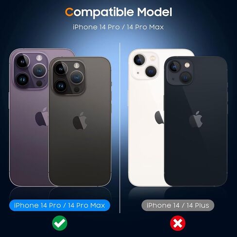 UniqueMe 3 Pack for iPhone 14 Pro Max/14 Pro Camera Lens Protector-Clear | Tempered Glass, Case Friendly, Scratch-Resistant, Night Shooting Mode in Saudi Arabia