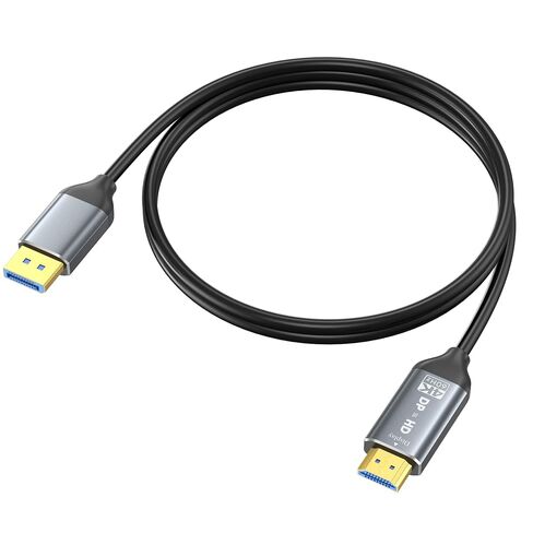 2Pack DisplayPort to HDMI Cable 4K@60Hz 10FT(120in), Display Port to HDMI Uni-Directional Passive Adapter Cable, Male to Male DP 1.2 to HDMI 2.0 Cord for Monitor, PC, Laptop, GPU, HDTV,Projector in Saudi Arabia