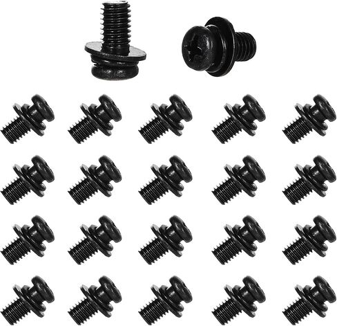 20 PCS Vesa Screws, VESA Compatible M4x10mm TV/Monitor Wall Mount Screws for 75x75mm and 100x100mm Brackets. Phillips Head M4 x 10mm Black with Washers in Saudi Arabia