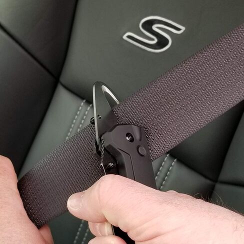 StatGear T3 Tactical Auto Rescue Tool - Folding Rescue Knife, Glass Window Breaker, Seatbelt Cutter, Molded Grips, LED Light, Sheath in Saudi Arabia