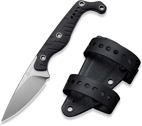 CIVIVI SOKN EDC Fixed Blade Knife with Sheath, 2.82" Nitro-V Blade C22027-1 | Reverse Grip Design, G10 Handle with Pocket Clip, Full Tang Construction, Kyle Lamb Design Tactical Survival Knife in Saudi Arabia