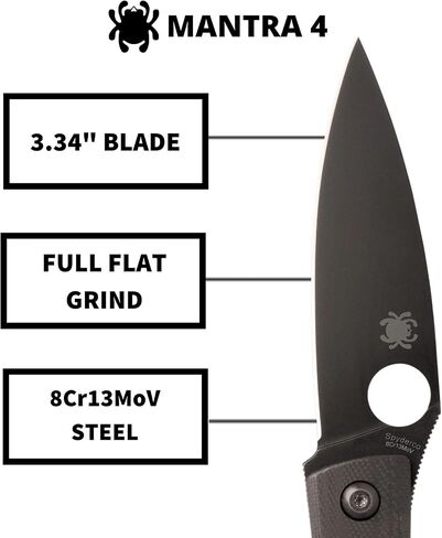 Spyderco Mantra 4 Folding Pocket Knife, PlainEdge in Saudi Arabia