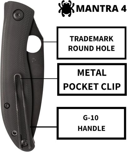 Spyderco Mantra 4 Folding Pocket Knife, PlainEdge in Saudi Arabia