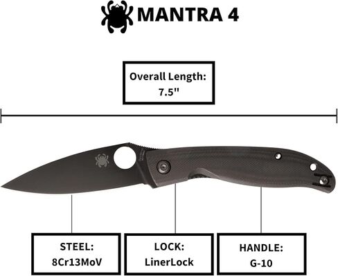 Spyderco Mantra 4 Folding Pocket Knife, PlainEdge in Saudi Arabia