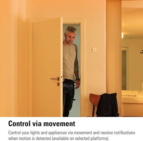 Eve Eve Motion (Matter) White Motion Detector, IPX3 Water Resistance, Light Sensor, 9 m Detection Range, Battery Powered, Matter-enabled, Thread-enabled in Saudi Arabia
