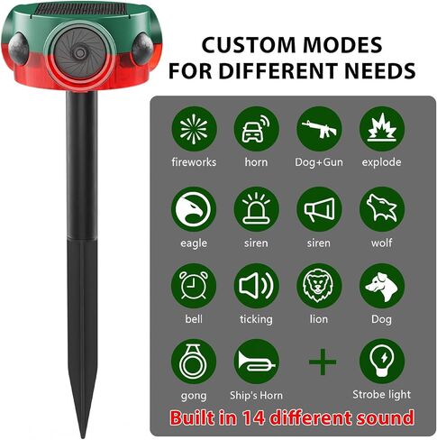 Solar Outdoor Motion Sensor Alarm - 360° Detection & 3x120dB Speakers, 3 Sensors, Universal Mount & Ground Stake, IP65 Waterproof Security Alarm for Yard, Farm, Warehouse (1pack) in Kuwait