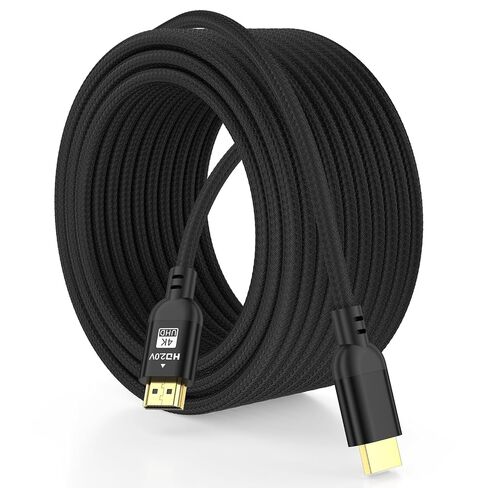 Diyanisly 4K Hdmi Cable 35FT, High Speed HDMI 2.0 Cables, Support 4K@60Hz, 3D ARC, Ethernet Audio Video Return HDMI Cord for Xbox PS4/PS5 Roku TV UHD TV Monitor Laptop PC (Braided,Black) in Saudi Arabia