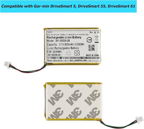 New 361-00056-08 Replacement Battery Compatible with Garmin DriveSmart 5, DriveSmart 55, DriveSmart 61, DriveSmart 65 and DriveSmart 71 GPS Navigator with Technical Toolkit in Saudi Arabia