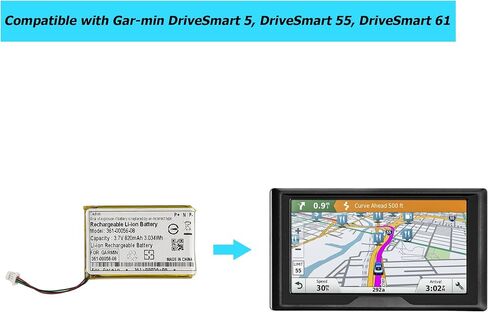 New 361-00056-08 Replacement Battery Compatible with Garmin DriveSmart 5, DriveSmart 55, DriveSmart 61, DriveSmart 65 and DriveSmart 71 GPS Navigator with Technical Toolkit in Saudi Arabia