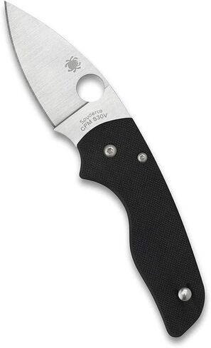 Spyderco Lil' Native Folding Pocket Knife, Black, PlainEdge | Black Oxide Blade Coating, 5.89" Overall Length, 2.42" CPM S30V Steel Blade, G-10 Handle, Compression Lock, Full-Flat Grind in Saudi Arabia
