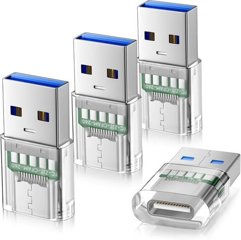 Elebase USB 3.0 to USB C Adapter 4 Pack for New iPhone 18 Pro Car Charger in Saudi Arabia