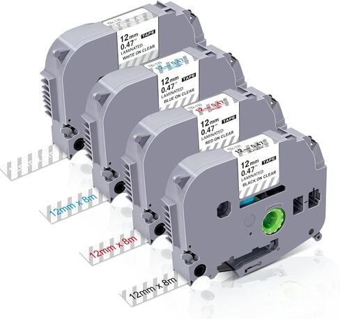 3-Pack TZ Tape 12mm Clear Compatible with Brother TZe-131 TZ-131 | P Touch Label Tape 12mm 0.47 Laminated Black on Clear Label Maker Tape Work for Brother Ptouch PT-D200 PT-D210 PT-D400 PTD600 in Saudi Arabia