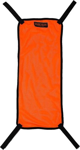 Orange Aglow Blaze Orange Mesh Safety Panel with Reflective Strips - Lightweight High Visibility Hunting & Outdoors Safety Panel Attaches to Backpacks, Tents, Blinds, and Gear in Kuwait