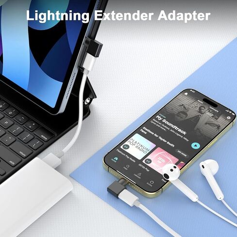 [Apple MFi Certified] 90 Degree Lightning Extender Adapter for iPhone Charger in Saudi Arabia