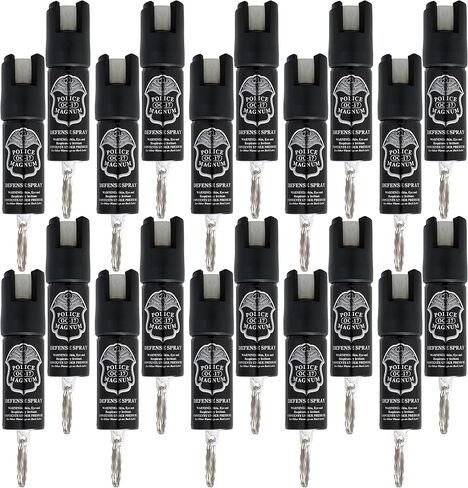 POLICE MAGNUM Mini Pepper Spray Bulk Pack- Max Heat Strength Protection- Made in The USA- 1/2oz Twist Lock Keyrings in Saudi Arabia