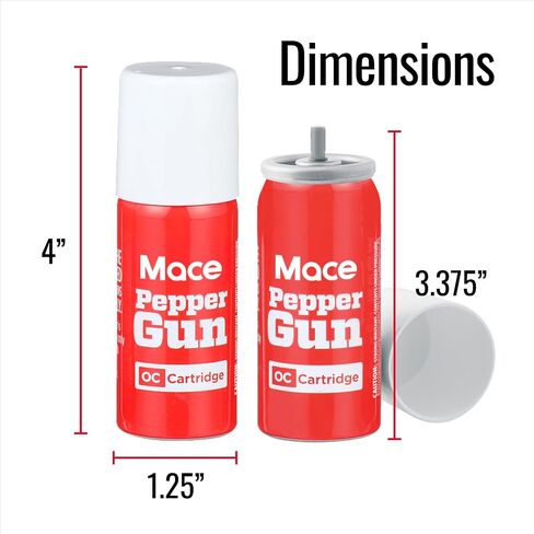Mace Pepper Gun Refill Cartridges, 2-Pack OC Pepper Spray in Saudi Arabia