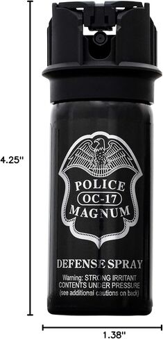 POLICE MAGNUM Pepper Spray Self Defense- Max Strength 14-16ft Range- Made in The USA - 3 Pack 2oz Flip Top Stream in Saudi Arabia