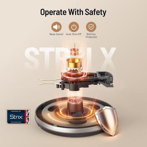 Electric Tea Kettle, 6 Precise Temperature Presets 1.7L Stainless Steel Electric Kettle Temperature Control,1500W Fast Boiling Hot Water for Oolong & Green Tea with Strix Control in Saudi Arabia