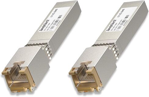 SpeedyFiber 1-Pack 10GBASE-T SFP+ RJ45 Copper Transceiver, Multi-Rate, Broadcom Chipset, 80m Cat6a/7, Compatible with Cisco Catalyst, Arista, Ubiquiti, MikroTik, Netgear, TP-Link, D-Link and More in Saudi Arabia