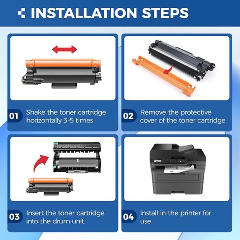 TN830XL Toner Cartridge Black 2-Pack High Yield Replacement for Brother TN830XL TN830 XL Compatible for HL-L2460DW HL-L2405W HL-L2480DW MFC-L2820DW DCP-L2640DW MFC-L2900DW HL-L2400D Laser Printer Ink in Saudi Arabia