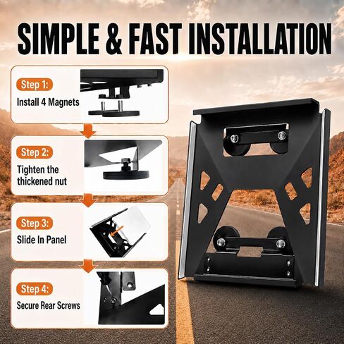 Valchoose Starlink Mini Magnetic Roof Mount, Quick Release, Black | Four Strong Magnets Rubber Feet Anti-Scratch Base, No Drill Setup, Four-Side Wrapped Design, for Car Truck RV Boat Travel in Saudi Arabia